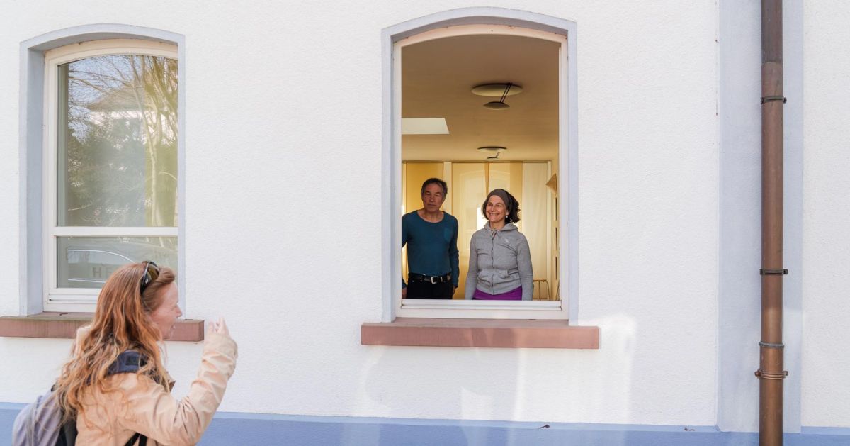 Martin und Stephanie im Fenster
